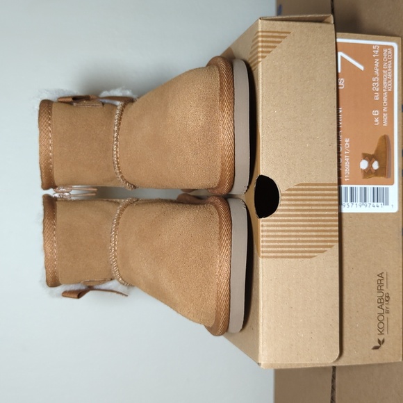 Koolaburra by Ugg Victoria Mini Girls Suede Boots Faux Fur Lined Toddler Size 7 - Picture 2 of 8
